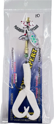 Блесна вертушка тандем с селиконом