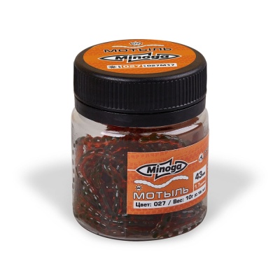 Мотыль 1,7" 43мм цвет 027