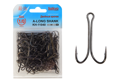 Крючки Saikyo двойн. Long Shank KH-11040 BN № 1/0 (100шт.)