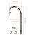 Крючки Saikyo KH-11014 BAIT HOLDER BN № 1/0 (10шт.)