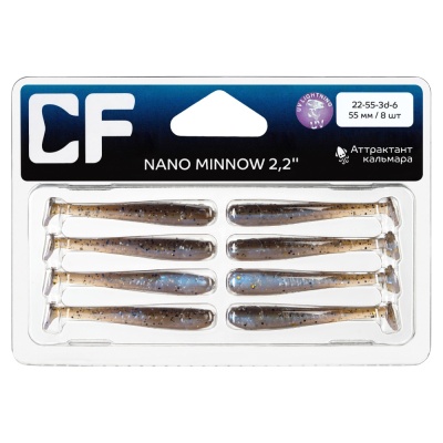 Силикон. приманки Crazy Fish NANO MINNOW 2.2  22-55-3d-6 