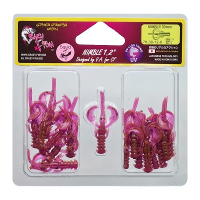 Силикон. приманки Crazy Fish Nimble 1.2  76-30-2-6