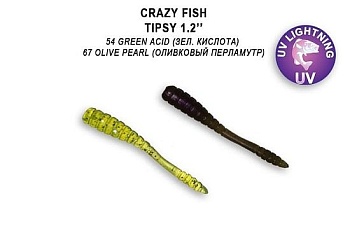 Силикон. приманки Crazy Fish TIPSY 1.2 69-30-54/67-6