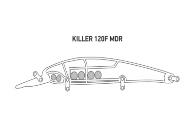 Воблер LureMax KILLER 120F MDR-062 17,5гр. плавающий