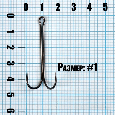 Крючок AKKOI двойник удлинённый №1