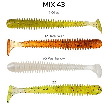 Силикон. приманки Crazy Fish Vibro Worm 2  3-50-M43-6