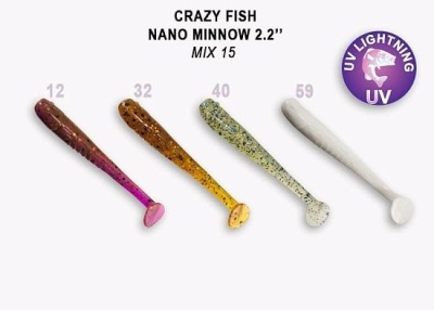 Силикон. приманки Crazy Fish NANO MINNOW 2.2  22-55-M15-6 