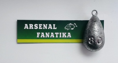 Груз Скользящая капля 80гр.(5шт)