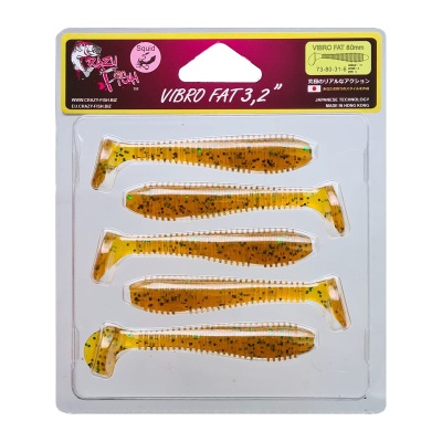 Силикон. приманки Crazy Fish Vibro Fat 3.2  73-80-31-6