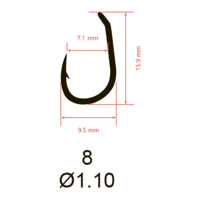 Крючки Saikyo KH-10098 CLEVER CARP ОL № 8 (10шт.)