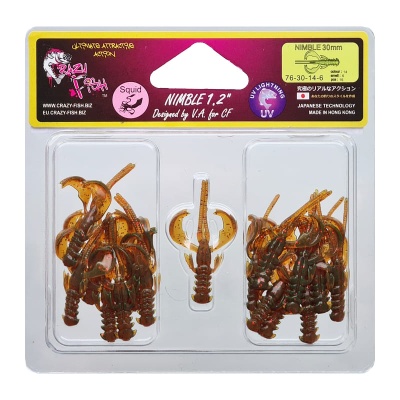 Силикон. приманки Crazy Fish Nimble 1.2  76-30-14-6