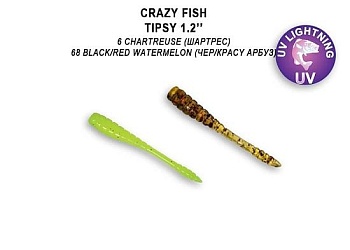 Силикон. приманки Crazy Fish TIPSY 1.2 69-30-6/68-6