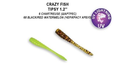 Силикон. приманки Crazy Fish TIPSY 1.2 69-30-6/68-6