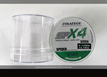 Плетеный шнур Strategy Super X-4 0.12мм 500м