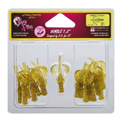 Силикон. приманки Crazy Fish Nimble 1.2  76-30-1-6