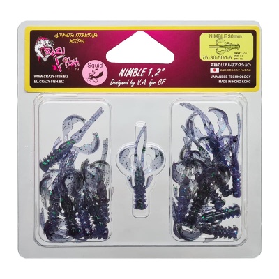 Силикон. приманки Crazy Fish Nimble 1.2  76-30-50d-6