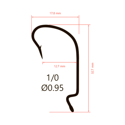 Крючки Saikyo BS-2312 R № 1/0 (10шт.)