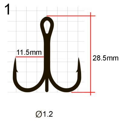 Крючки Saikyo тройн. 7001 BN № 1 (50 шт.)