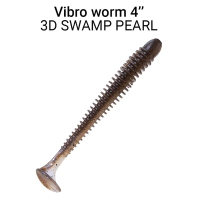 Силикон. приманки Crazy Fish Vibro Worm 4.  75-100-3d-6