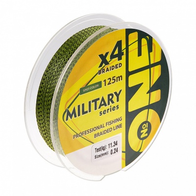 Плетеный шнур №ONE MILITARY X4-125 d0.16