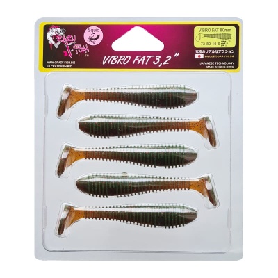 Силикон. приманки Crazy Fish Vibro Fat 3.2  73-80-10-6