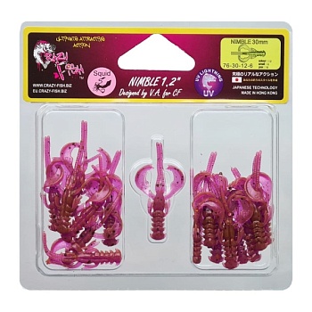 Силикон. приманки Crazy Fish Nimble 1.2  76-30-12-6