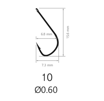 Крючки Saikyo KH-10006 Sode Ring BN № 10 (10шт.)