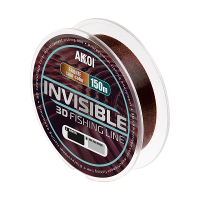 Леска AKKOI INVISIBLE 3D 150m chameleon-bronze 0.30mm 