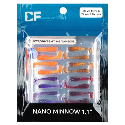 М49 Силикон. приманки Crazy Fish Nano minnow 1.1 68-27-M49-6