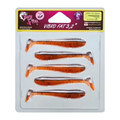 Силикон. приманки Crazy Fish Vibro Fat 3.2  73-80-8d-6