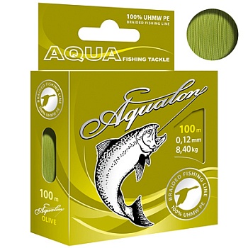 Плетеный шнур AQUA  Agualon Olive 0.12mm 100m