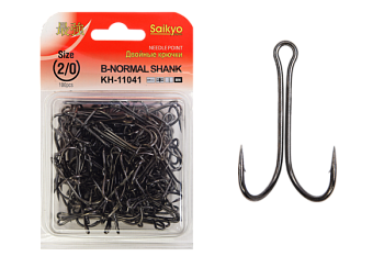 Крючки Saikyo двойн. Normal Shank KH-11041 № 2/0 BN (100шт.)