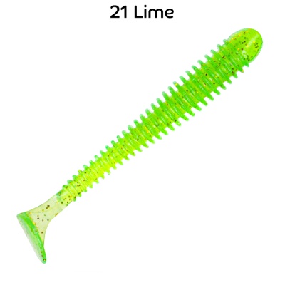 Силикон. приманки Crazy Fish Vibro Worm 3.  11-75-21-6