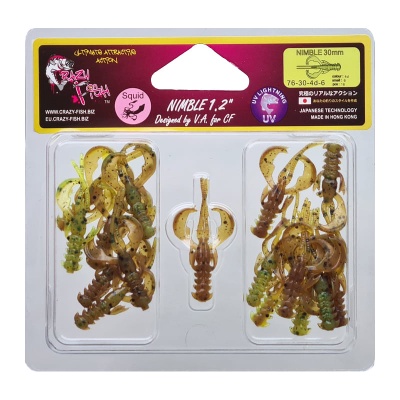 Силикон. приманки Crazy Fish Nimble 1.2  76-30-4d-6