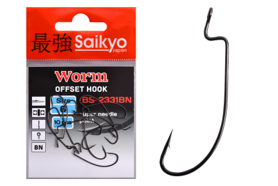 Крючки Saikyo BS-2331 Worm BN № 6 (10шт.)