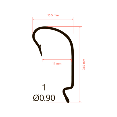 Крючки Saikyo BS-2312 R № 1 (10шт.)