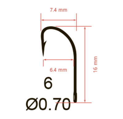 Крючки Saikyo KH-11004 CRYSTAL BN № 6 (10шт.)