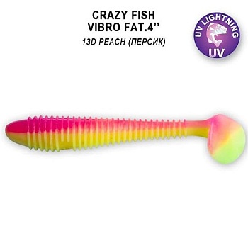 Силикон. приманки Crazy Fish Vibro Fat 4  15-100-13d-6