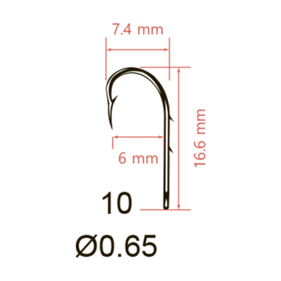 Крючки Saikyo KH-11014 BAIT HOLDER BN № 10 (10шт.)