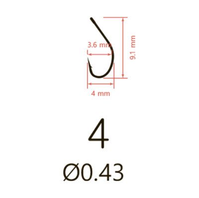 Крючки Saikyo KH-10014 Maruseigo BN № 4 (10шт.)