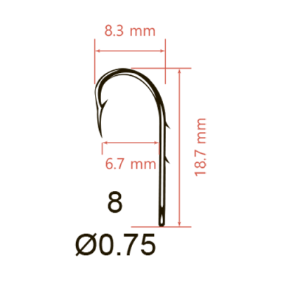 Крючки Saikyo KH-11014 BAIT HOLDER BN № 8 (10шт.)