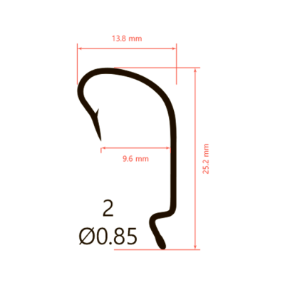 Крючки Saikyo BS-2312 BN № 2 (10шт.)