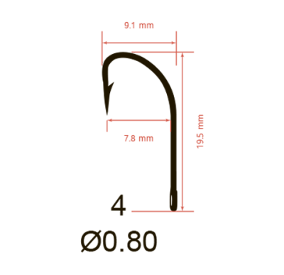 Крючки Saikyo KH-11004 CRYSTAL BN № 4 (10шт.)
