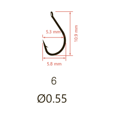 Крючки Saikyo KH-10008 Idumezina BN № 6 (10шт.)