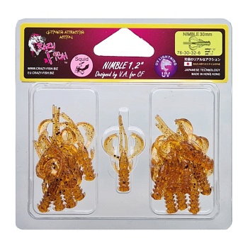 Силикон. приманки Crazy Fish Nimble 1.2  76-30-32-5