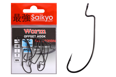 Крючки Saikyo BS-2331 Worm BN № 1 (10шт.)