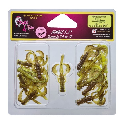 Силикон. приманки Crazy Fish Nimble 1.2  76-30-30d-5