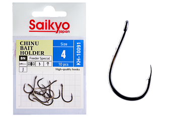 Крючки Saikyo KH-10091 BN CHINU BAIT HOLDER № 4 (10шт.)
