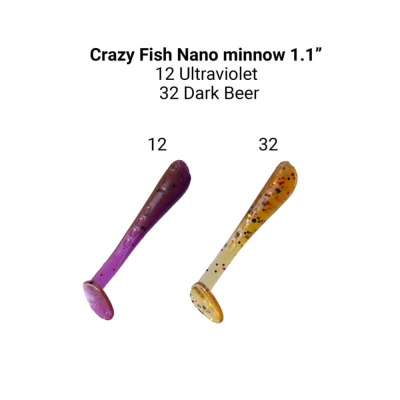 Силикон. приманки Crazy Fish Nano minnow 1.1 68-27-12/32-6