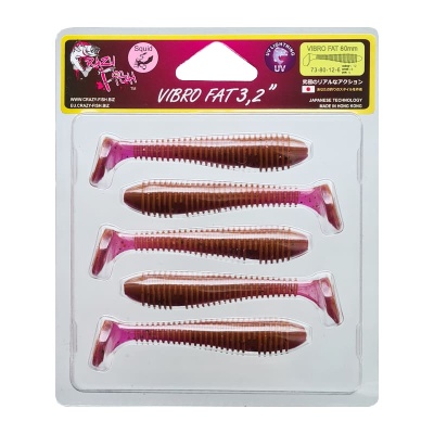 Силикон. приманки Crazy Fish Vibro Fat 3.2  73-80-12-6